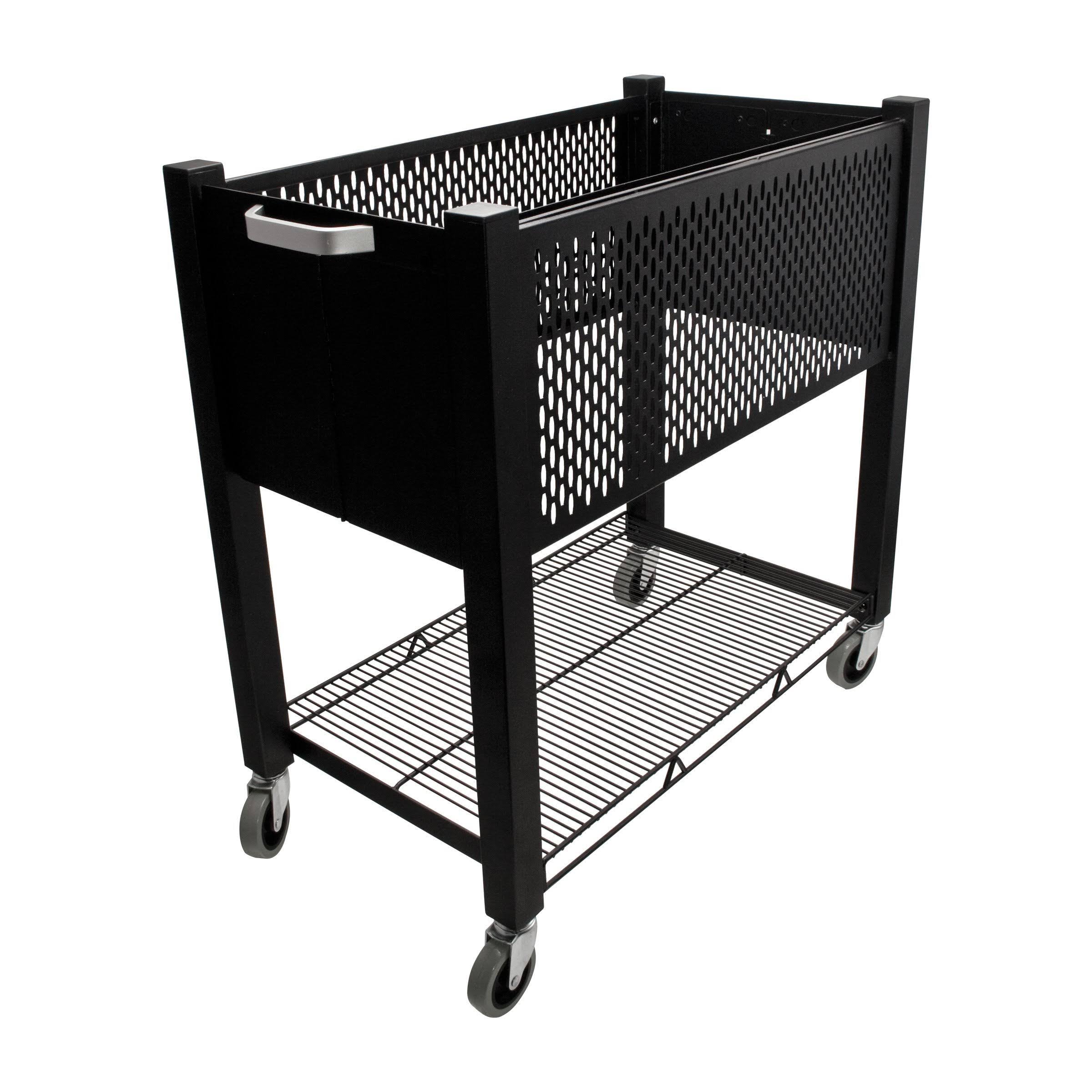Black Open-Top File Cart P301