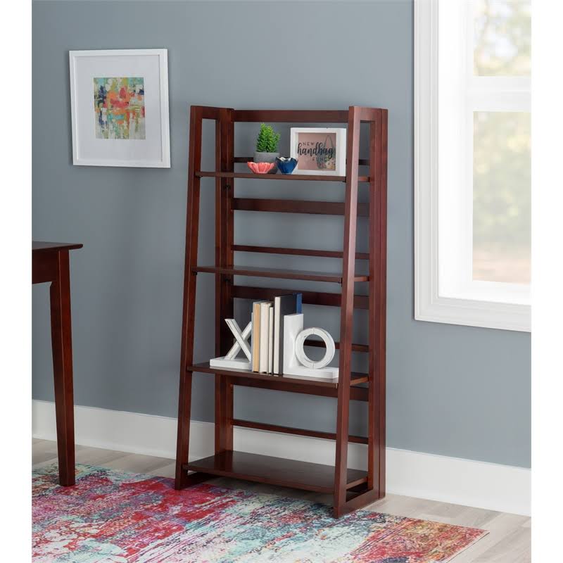 Wood Folding Bookcase in Walnut K8809
