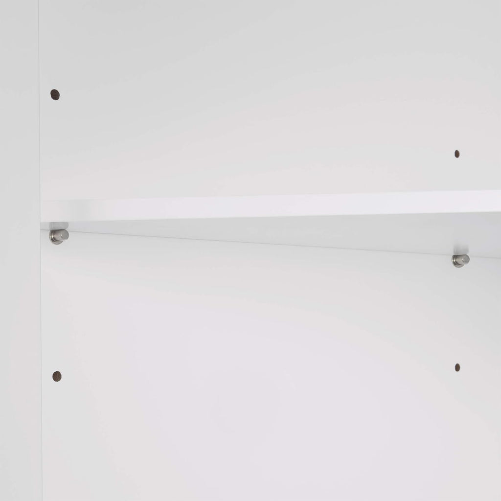 White Single Door Corner Floor Cabinet E18522