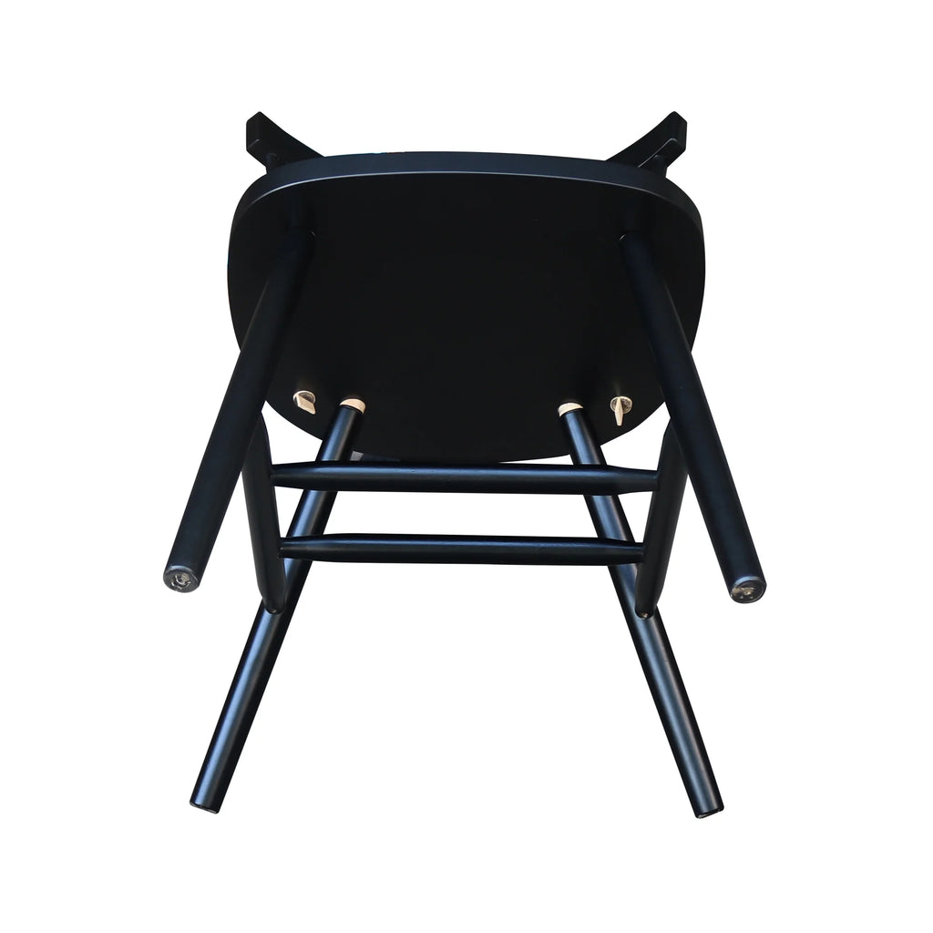 Solid Wood Dining Chair in Black J19024