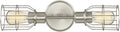 Brushed Nickel 2-Light Wire Cage Wall Sconce Light I5151