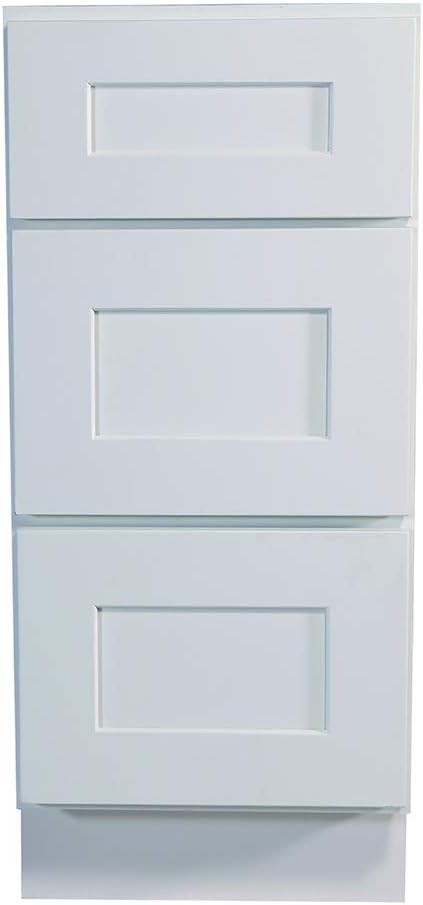 White Shaker 15-Inch Drawer Base Cabinet X694177