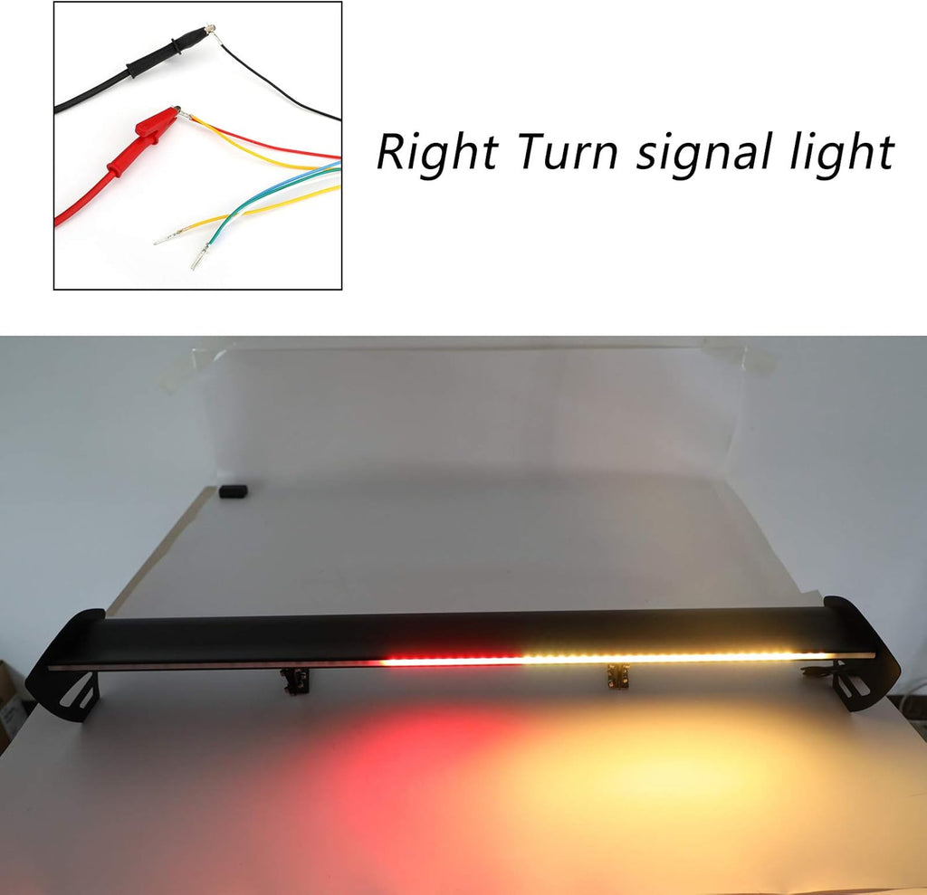 Adjustable Aluminum Rear Trunk Wing Spoiler With LED S523603