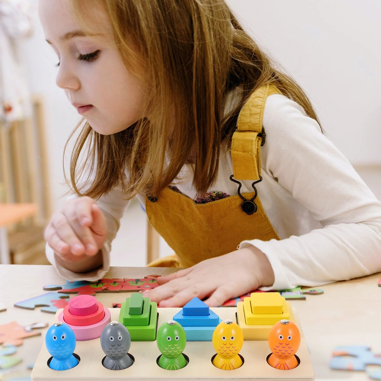 Wooden Montessori Educational Building Blocks for Toddlers Y115