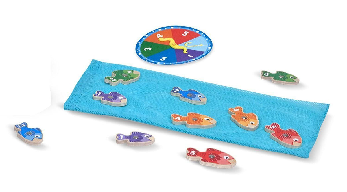 Wooden Fishing Game with 2 Magnetic Rods I541474