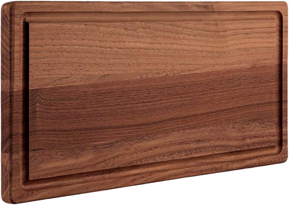Walnut Wood Cutting Board with Juice Groove, Pack of 2 A944933