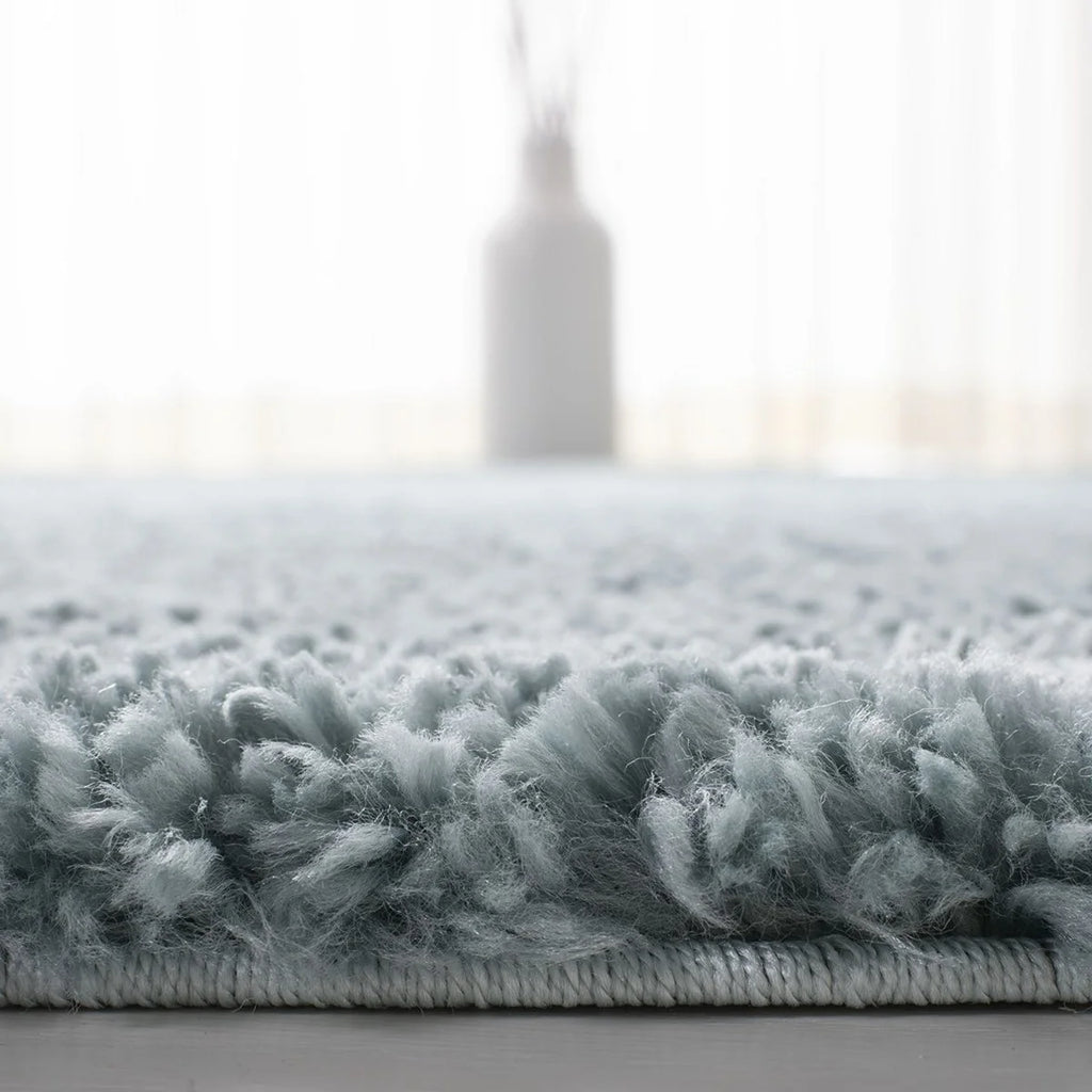 Aqua Plush Shag Area Rug, 12' x 15' P99572