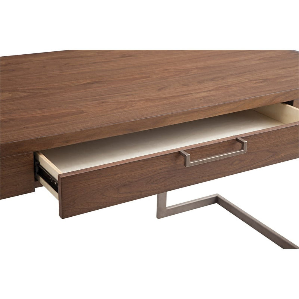Brown Wood and Metal Desk A357053