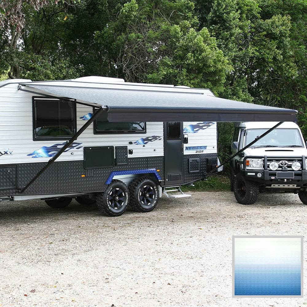 Black 20 Feet Vinyl RV Awning Replacement Canopy V613
