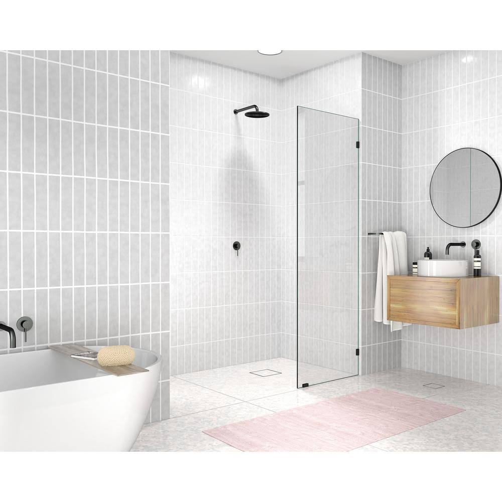 78x22 x 14.5x22 Frameless Shower Door Oil Rubbed Bronze O97556
