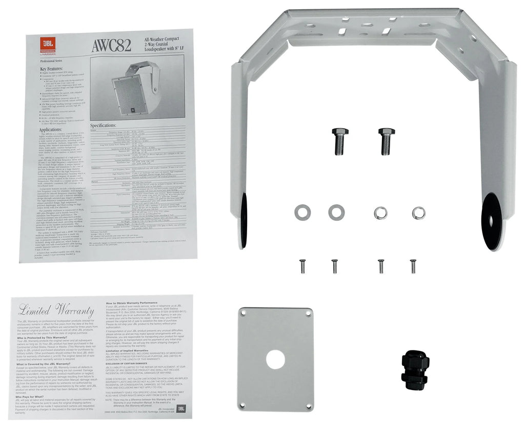 8" White Indoor/Outdoor Surface Mount Speakers W88442