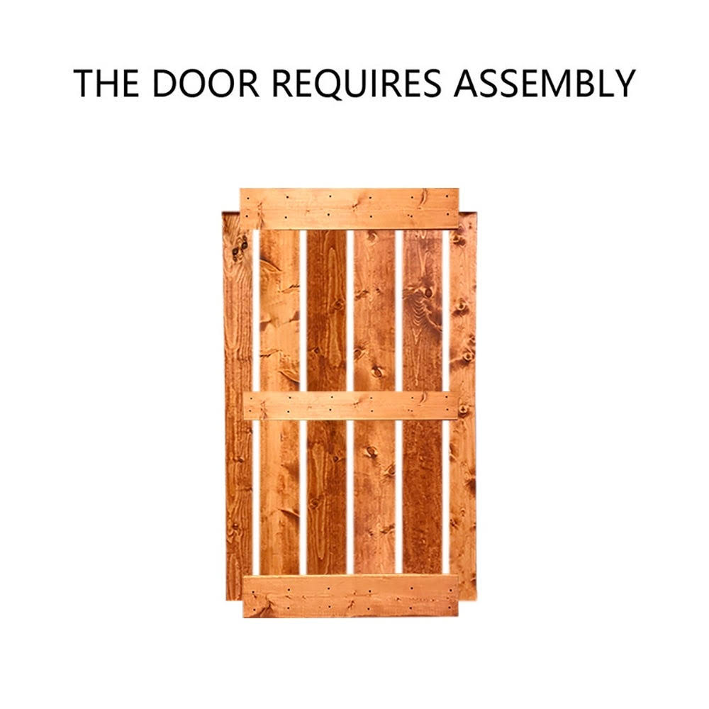 Charcoal Black Double Barn Door with Hardware Kit Z502085