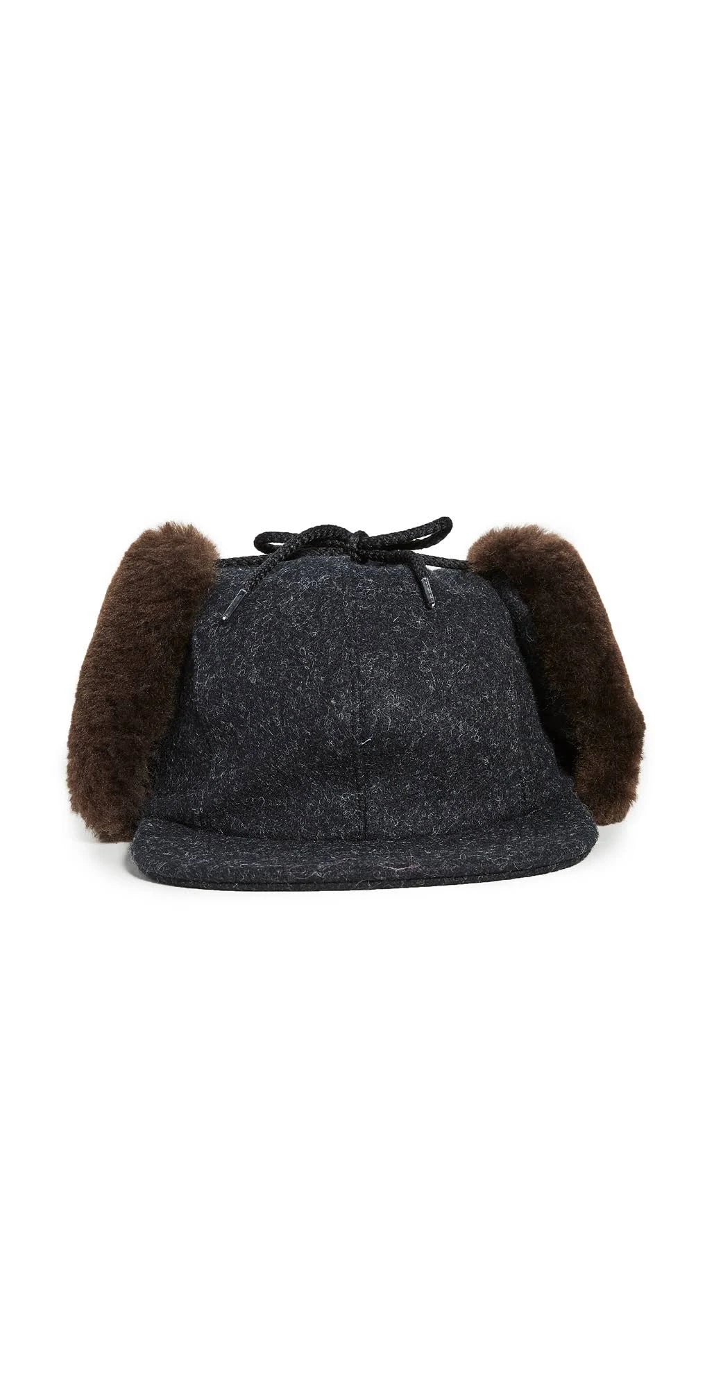 Charcoal Dark Brown Double Mackinaw Cap R816