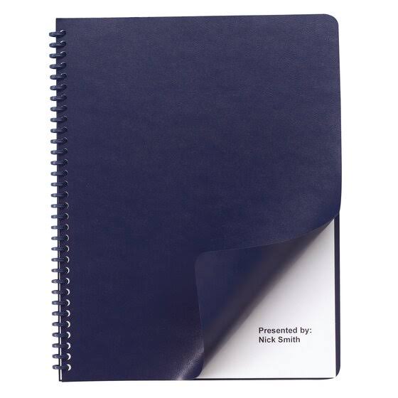 Navy Unpunched Presentation Covers 200 Pack R968876