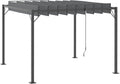 10' x 10' Outdoor Louvered Pergola Patio Aluminum Gazebo Canopy with Adjustable Roof Sun Shade, Grey S924