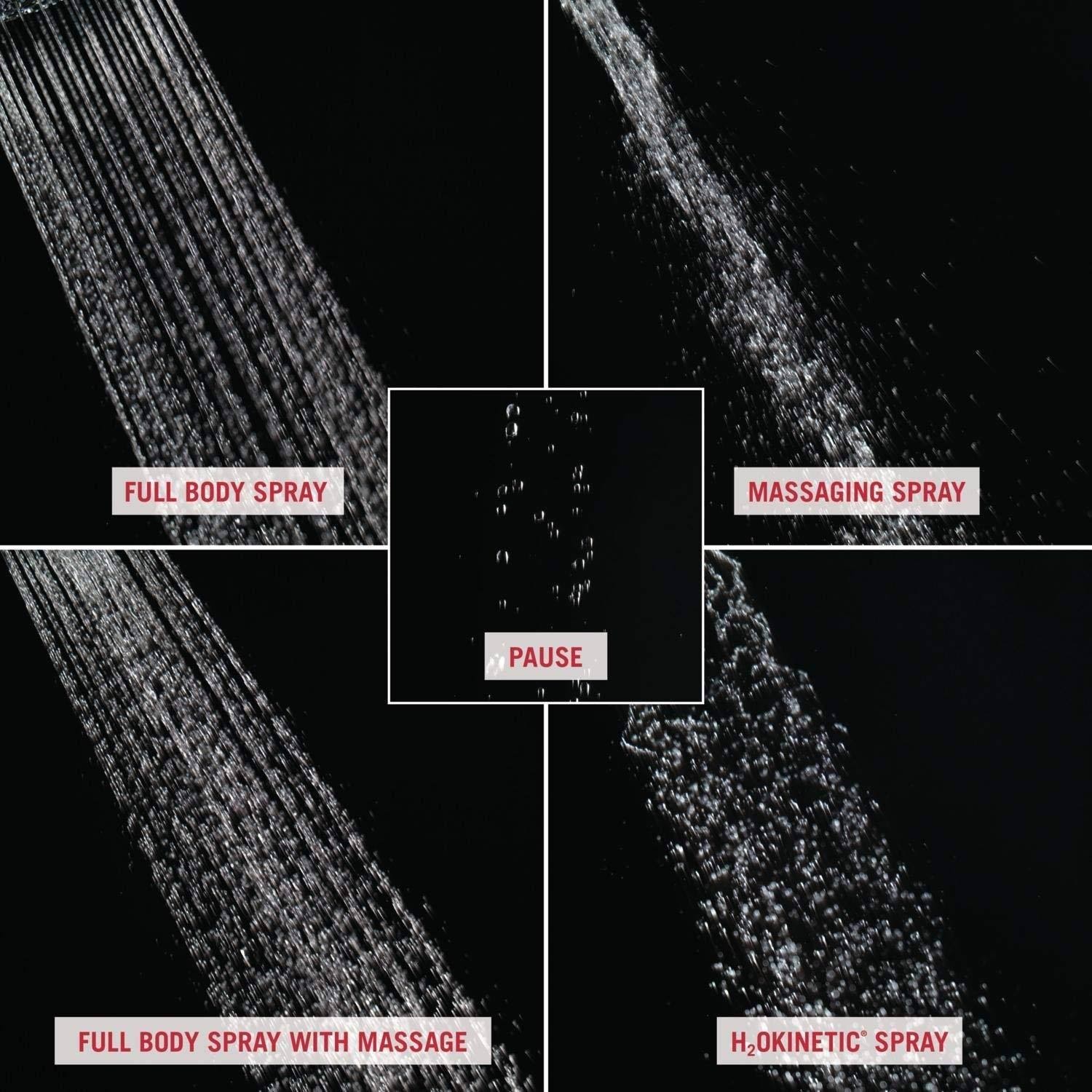 Matte Black 5-Setting Raincan Shower Head Z98273