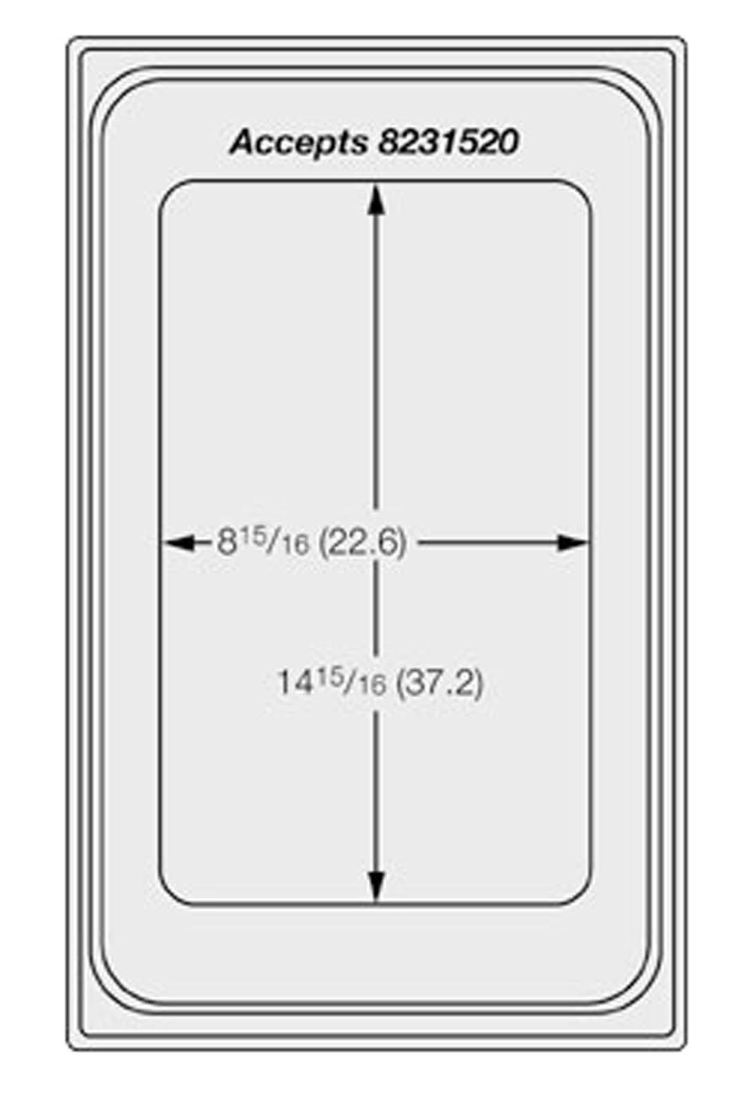Single Well Thermoset Template for 1 Rectangle Pan V954335