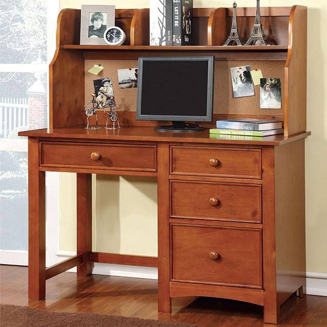 Oak Finish Twin Bed E984851