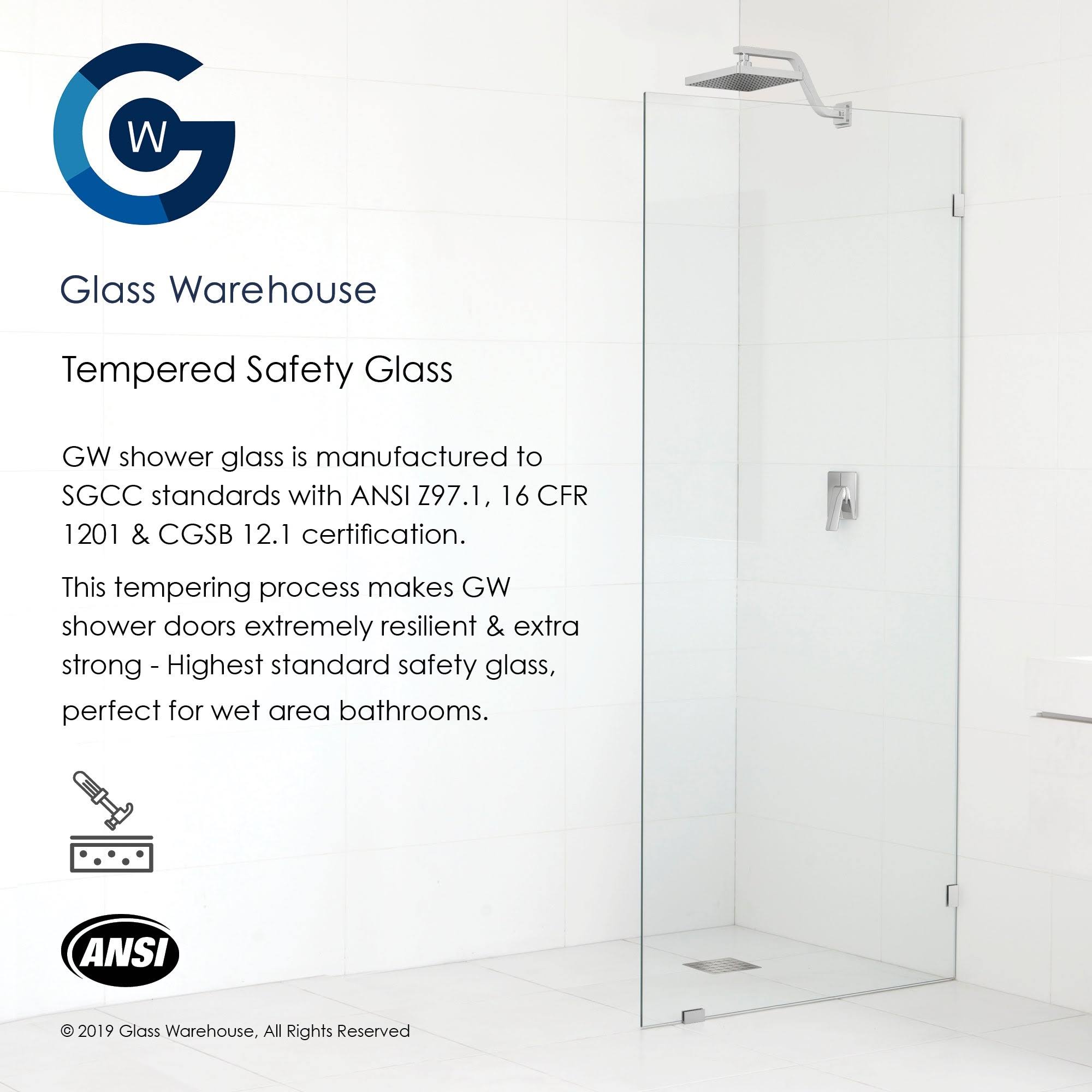 78x22 x 14.5x22 Frameless Shower Door Oil Rubbed Bronze O97556