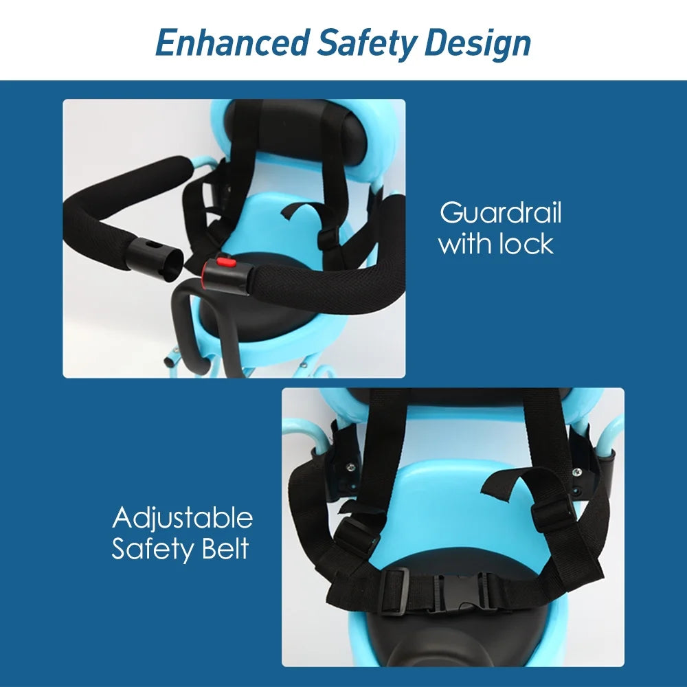 Child Bike Seat Rear Mounted Seat Carrier for Toddlers 6M-6Y Hold up to 77lbs Q231