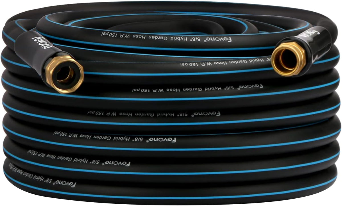 75ft Heavy Duty Hybrid Garden Hose with 3/4 Brass Fittings A9656