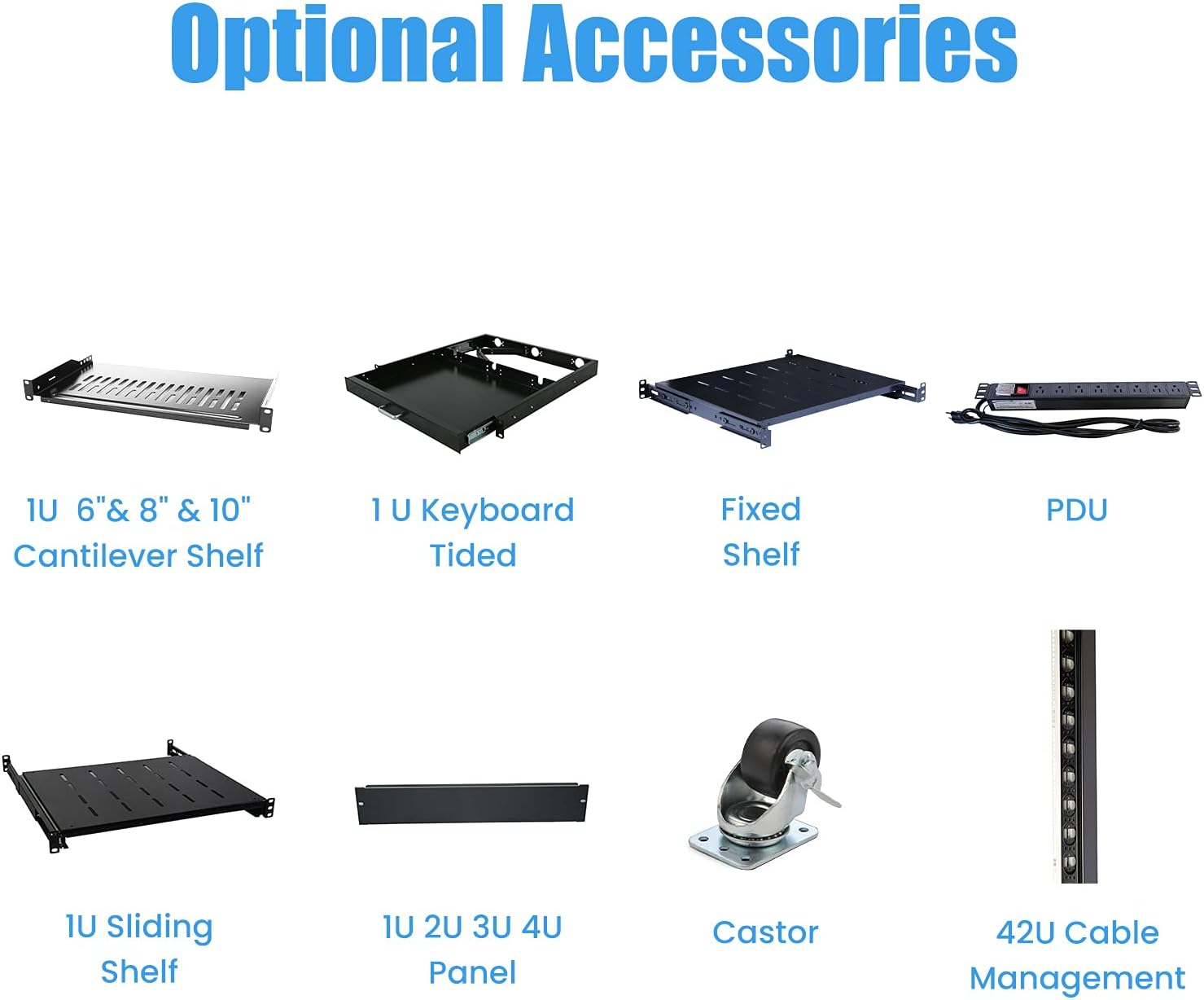 22U 4 Post Open Rack Frame Rack Enclosure 19 Inch Adjustable Depth Aluminum M227