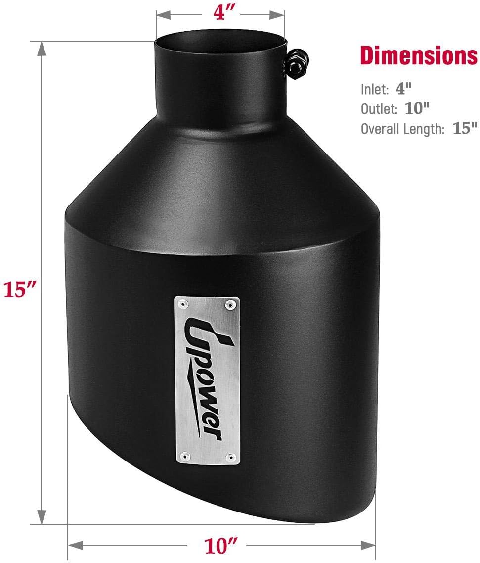 Black Long Stainless Steel Bolt-On Exhaust Tips G440153