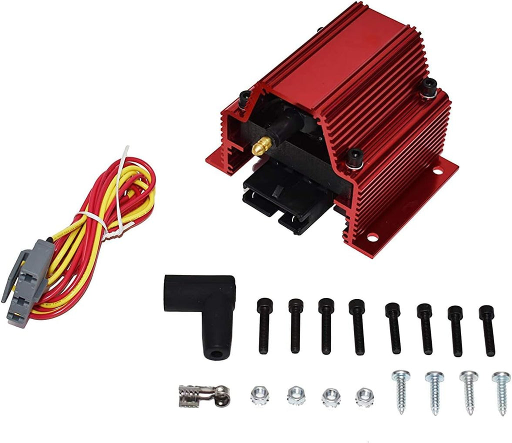 Red Cap Distributor with 8.0mm Spark Plug Wires and Coil Wire V41030