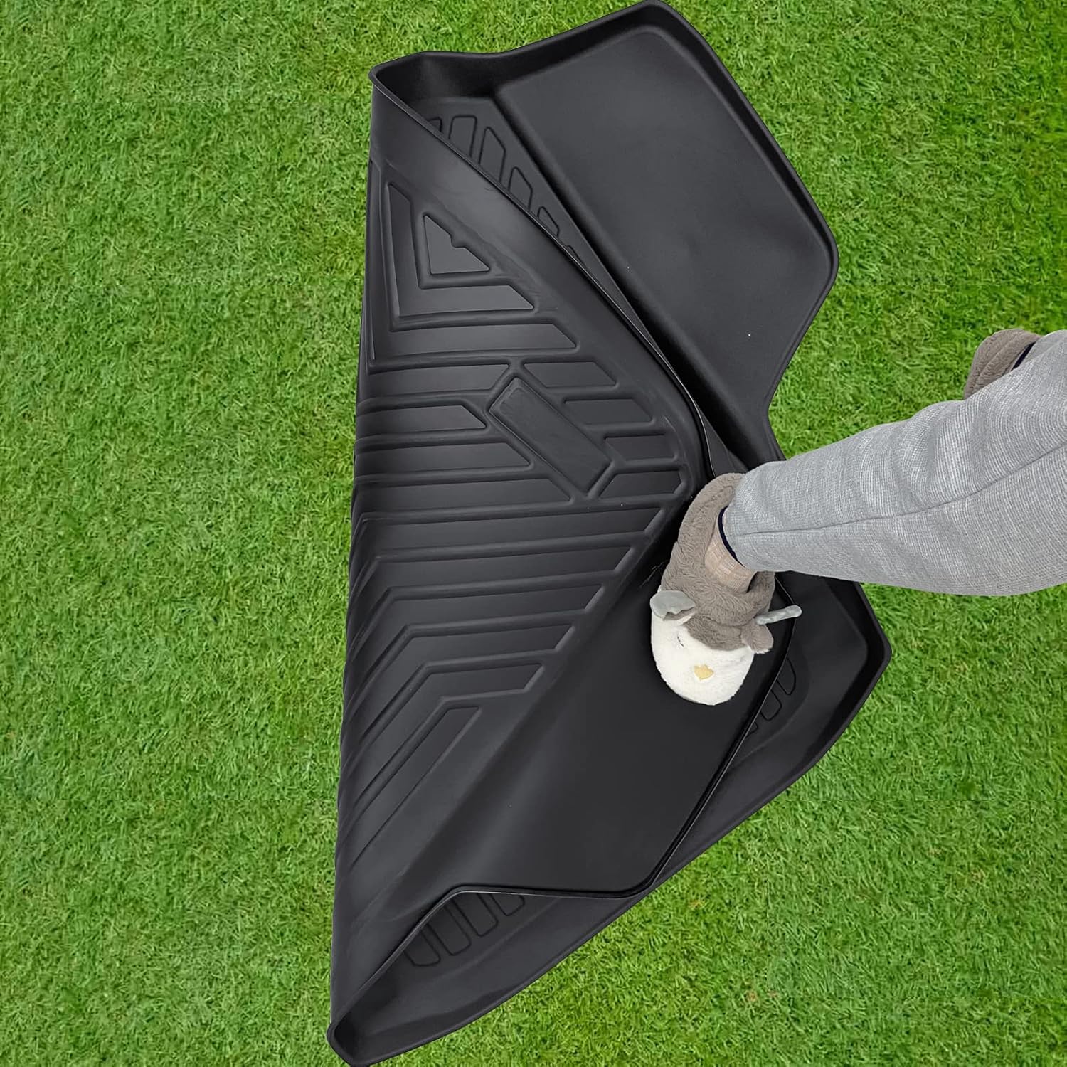 Black TPV Rear Trunk Cargo Mat Y197