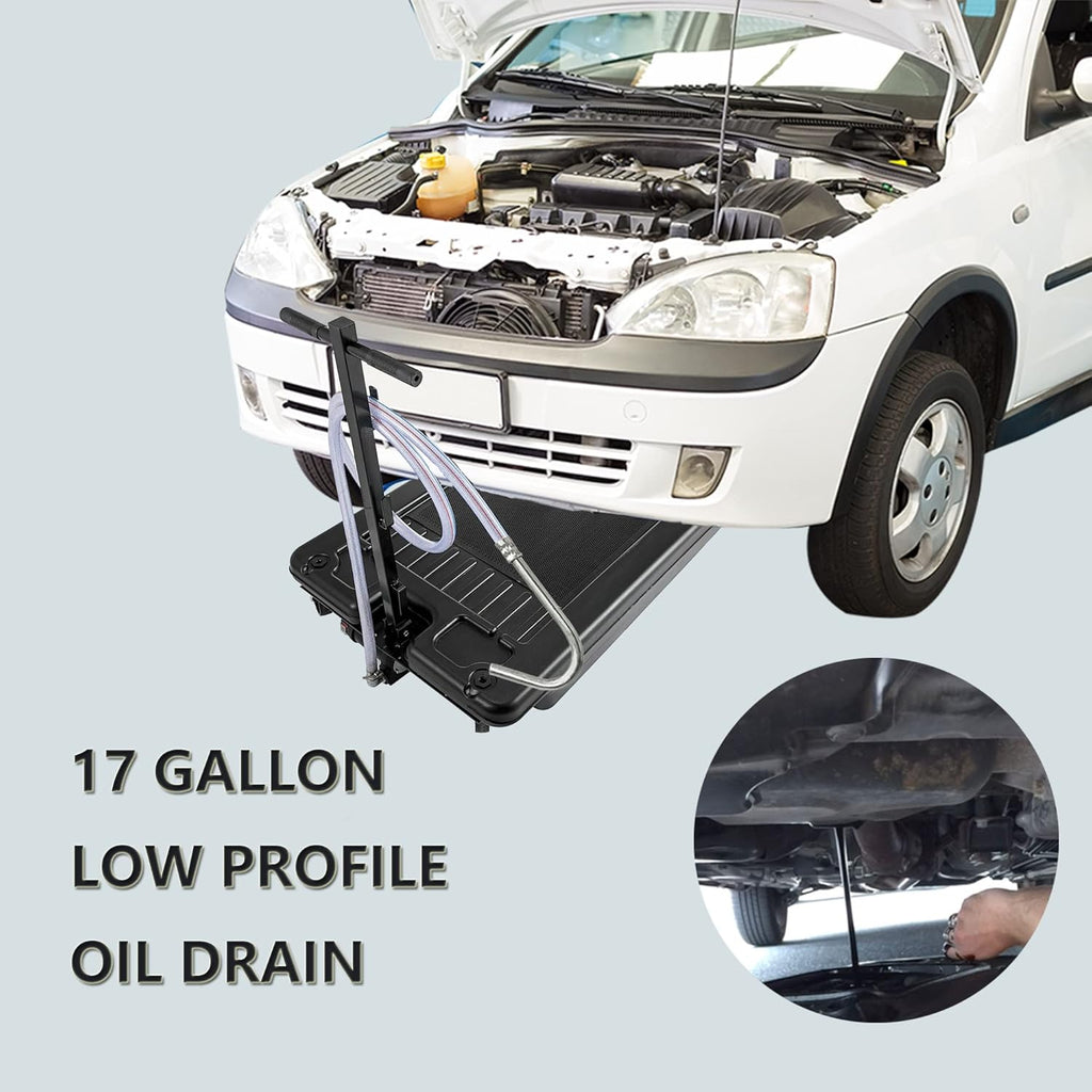 17-Gallon Oil Drain Pan with Electric Pump J2401