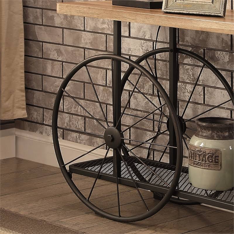 Sand Black Caster Wheels Console Table U795