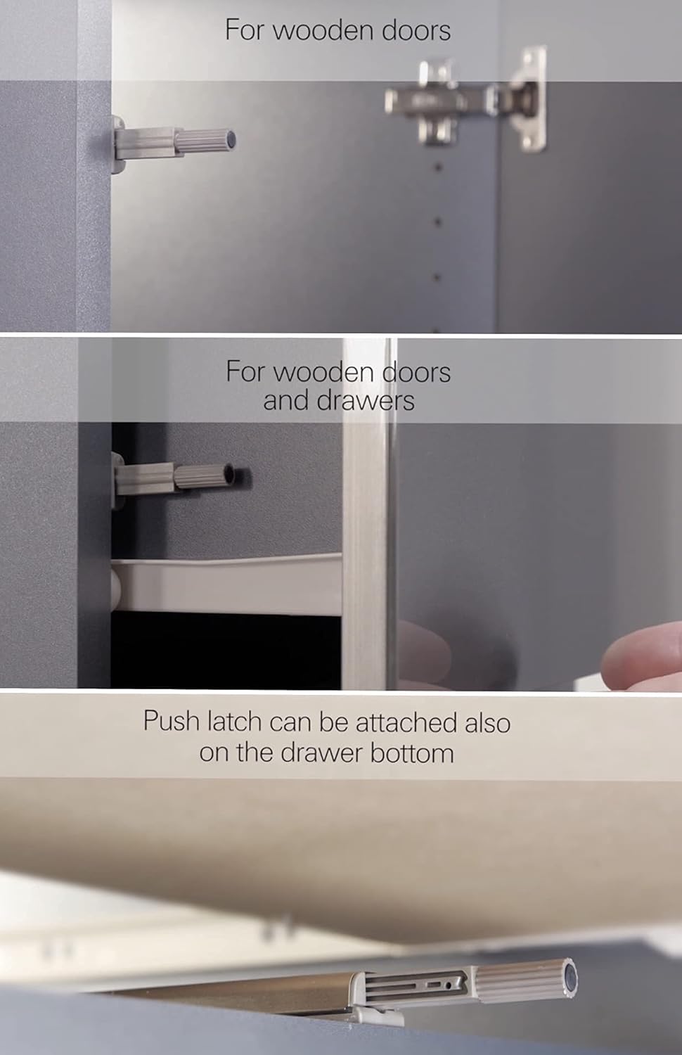 Push to Open Door Latch for Cabinet Doors and Drawer (20 Pack) K68365