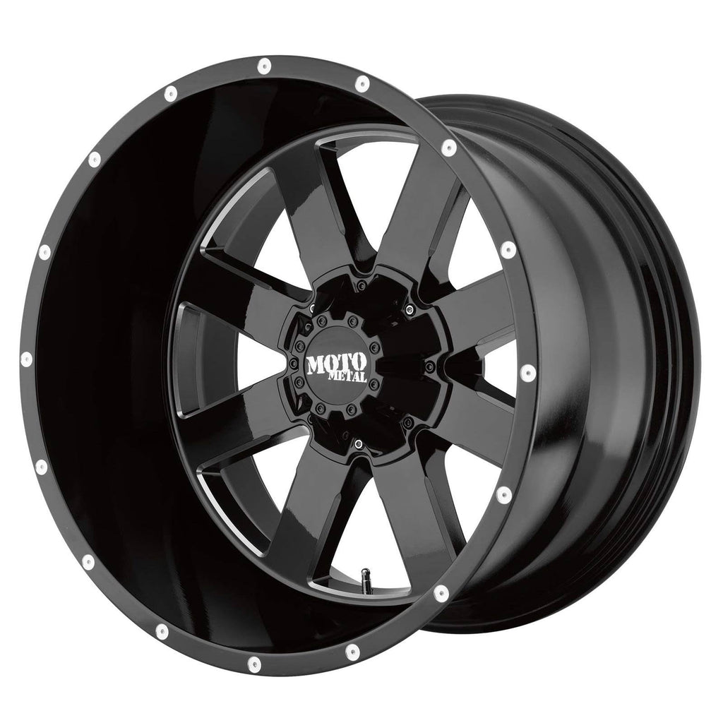 Gloss Black Milled 20x10 8x180.00 Wheel M410