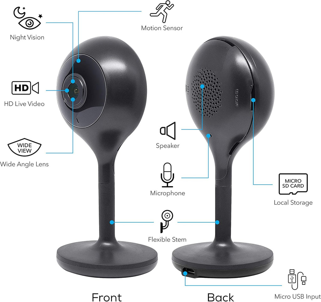 2 Pack 1080p HD Indoor Smart Security Camera with 2-Way Talk and Motion Detection E623126