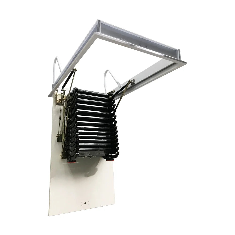 Black Titanium-Magnesium Alloy Attic Ceiling Ladder Stairs F9111