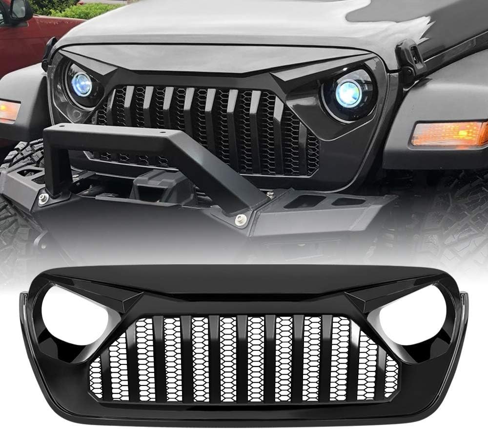 Glossy Black ABS Front Cover Grill for Jeep Wrangler JL JLU S512