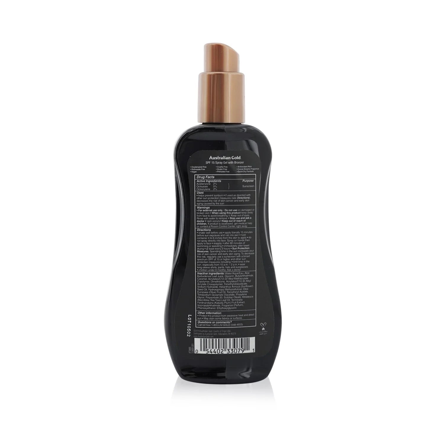 Spray Gel Sunscreen SPF 15 with Instant Bronzer 237ml Y161962