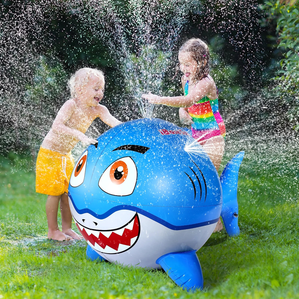 Inflatable Shark Sprinkler Water Ball 80x120cm L9817