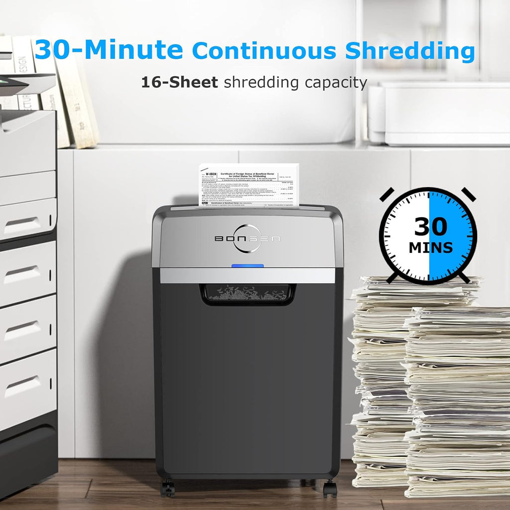 16-Sheet Micro-Cut Paper Shredder with 7.9-Gallon Pullout Basket L34570