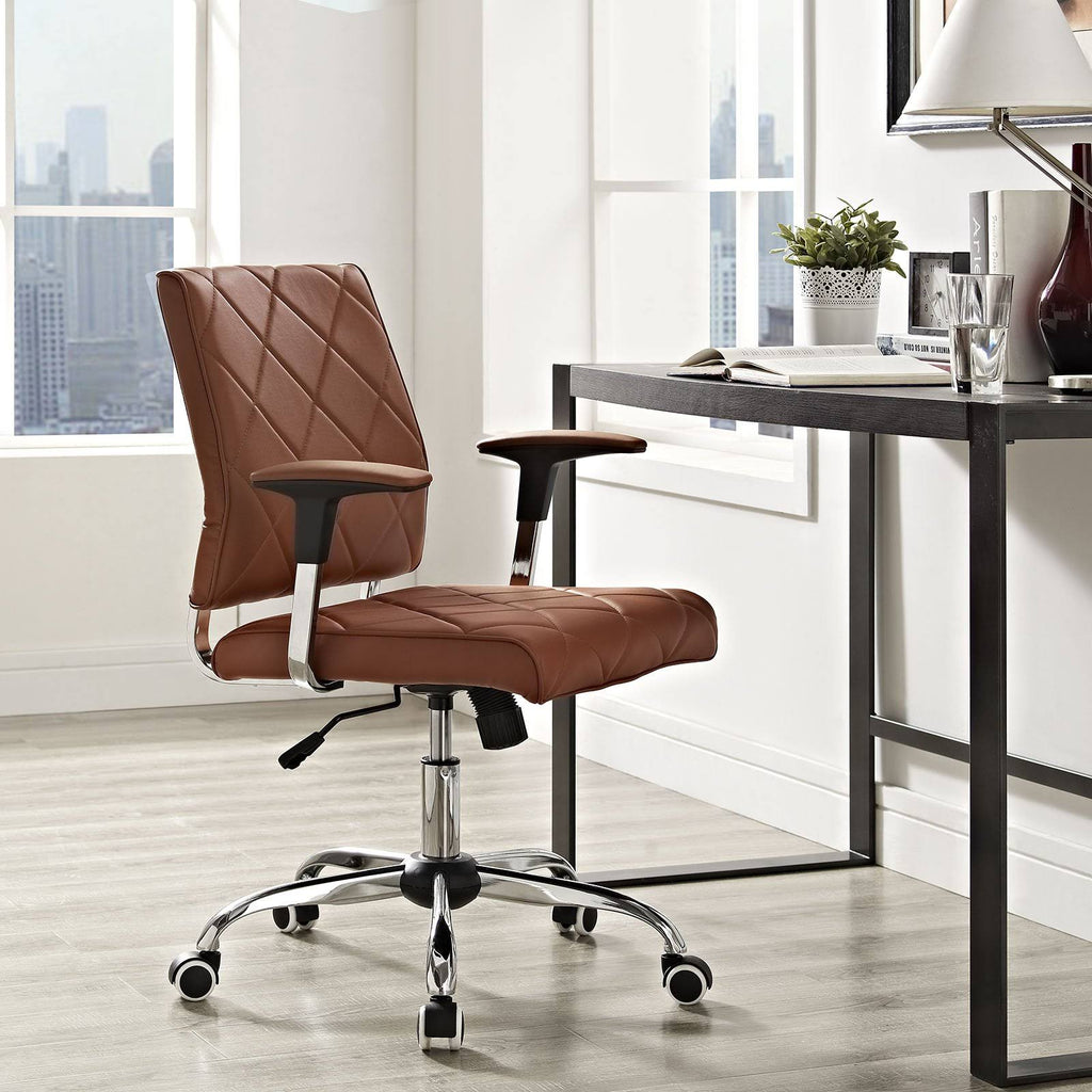 Brown Vinyl Office Chair C2769