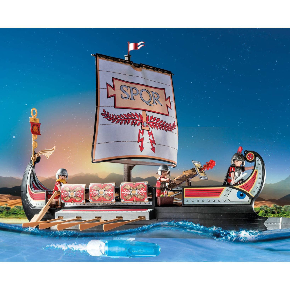 Roman Warriors & Ship J5580