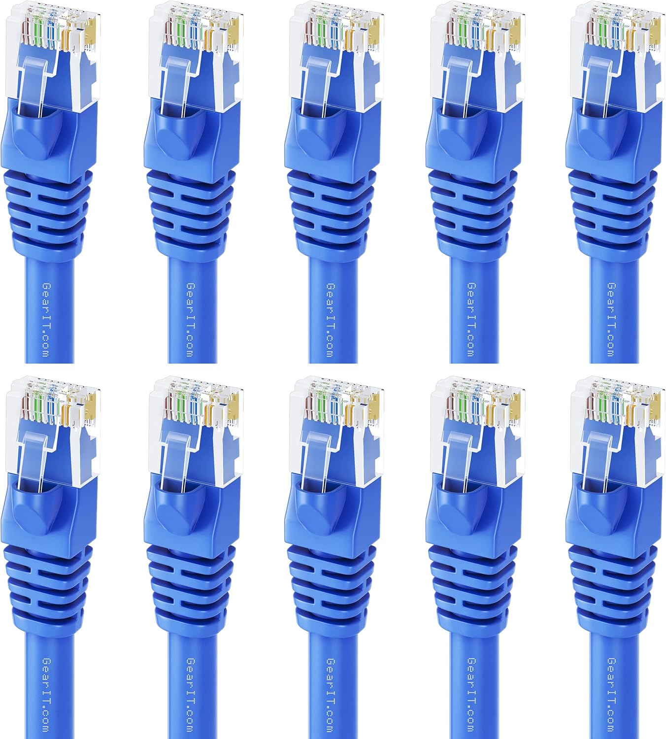 Cat6 Ethernet Cable 1 ft (50-Pack) Blue F546