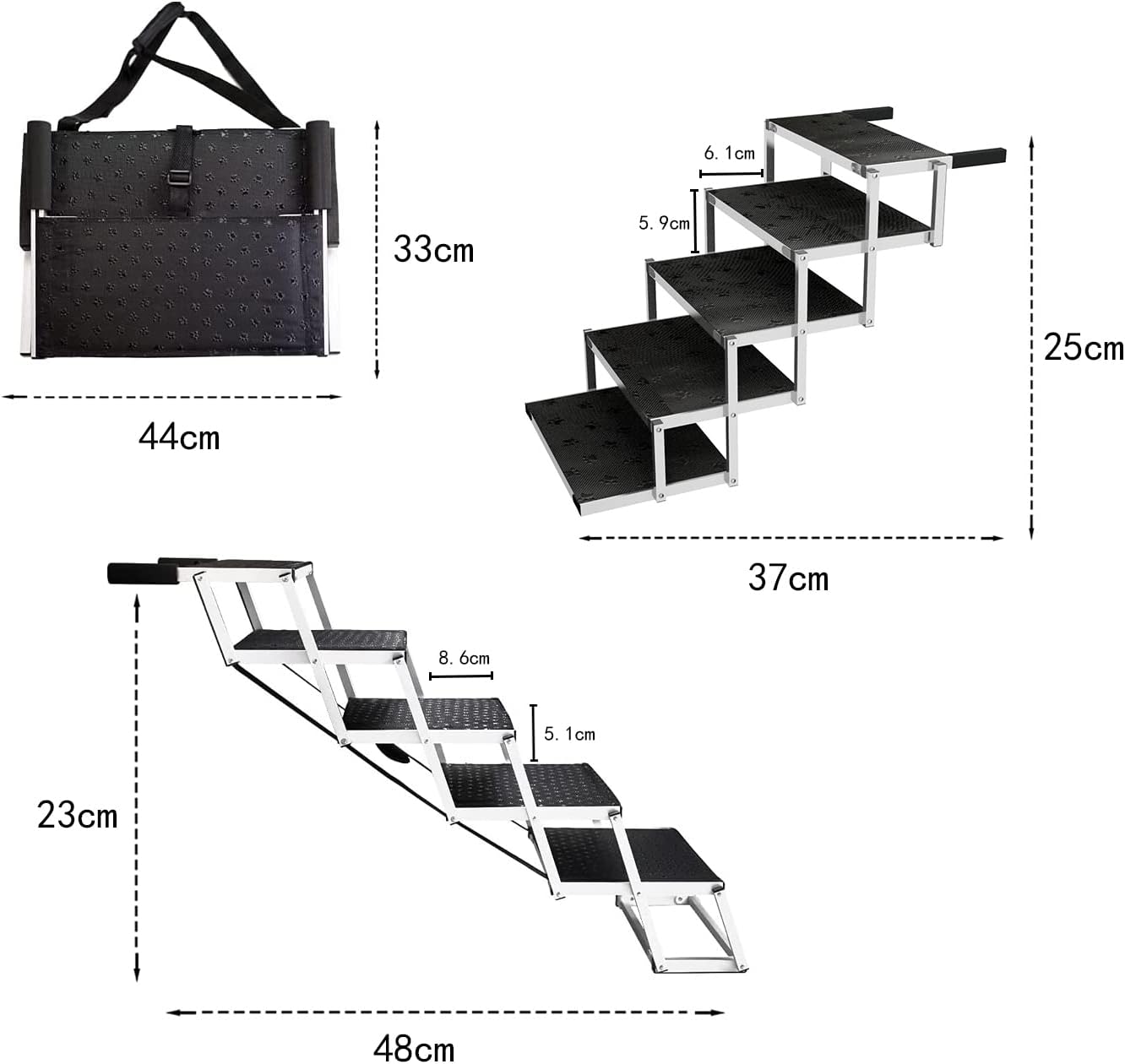 Folding Dog Ramp for Large Dogs with Non-Slip Surface T5950