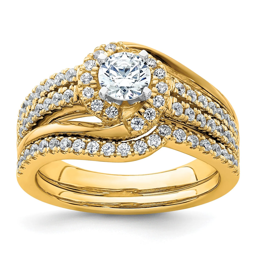 14k Yellow Gold Solitaire Lab Grown Diamond Engagement Ring O14214