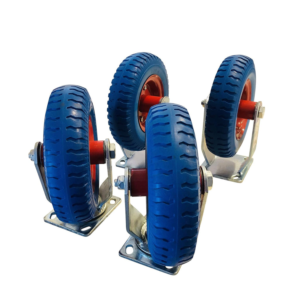 8 Large Flat Free Casters, 4 Pack E13588