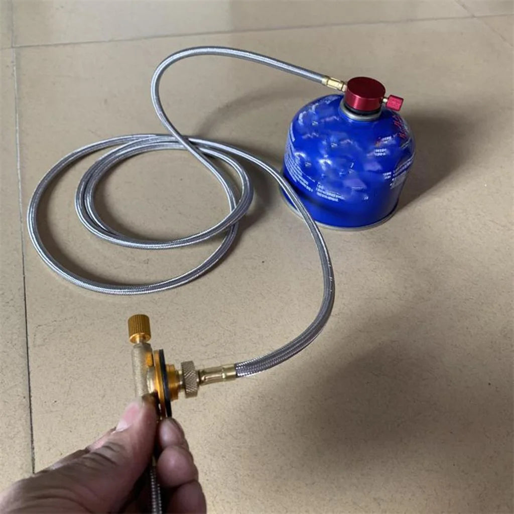 Camping Gas Refill Adapter with Burner Connector Hose B147682