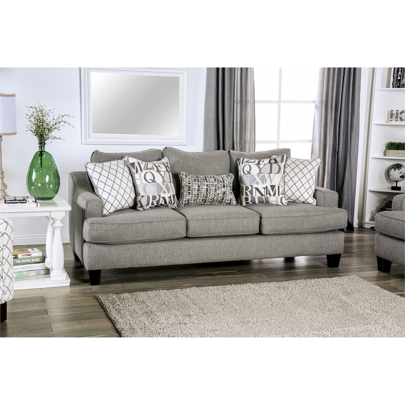 Bluish Gray Fabric 3-Piece Sofa Set P2986