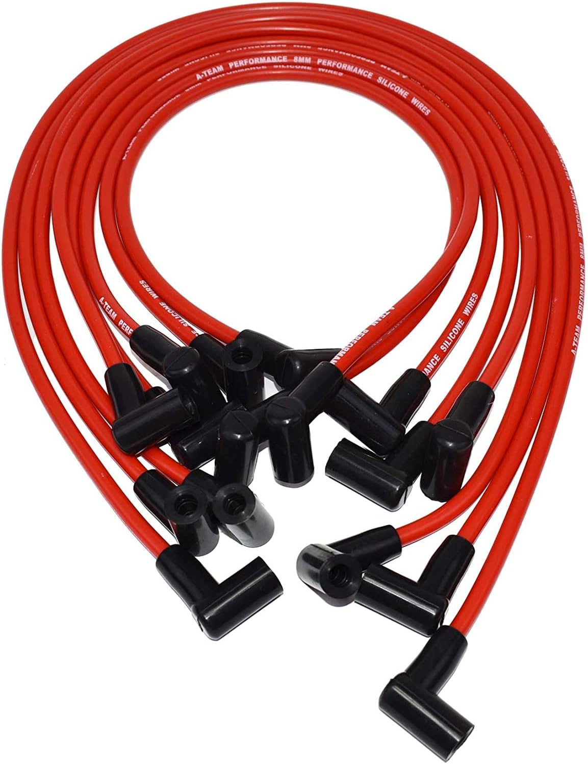 Red Cap Distributor with 8.0mm Spark Plug Wires and Coil Wire V41030