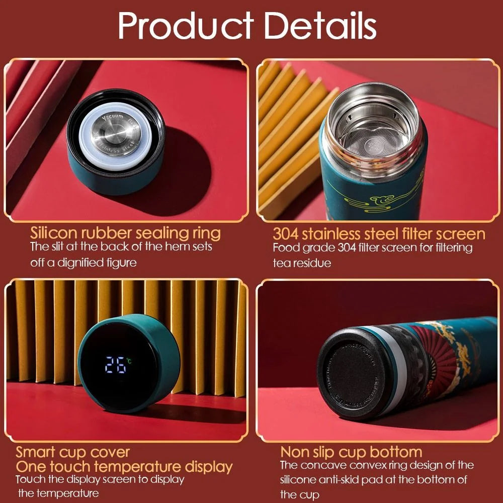 Black Travel Mug with Intelligent Temperature Display N8038