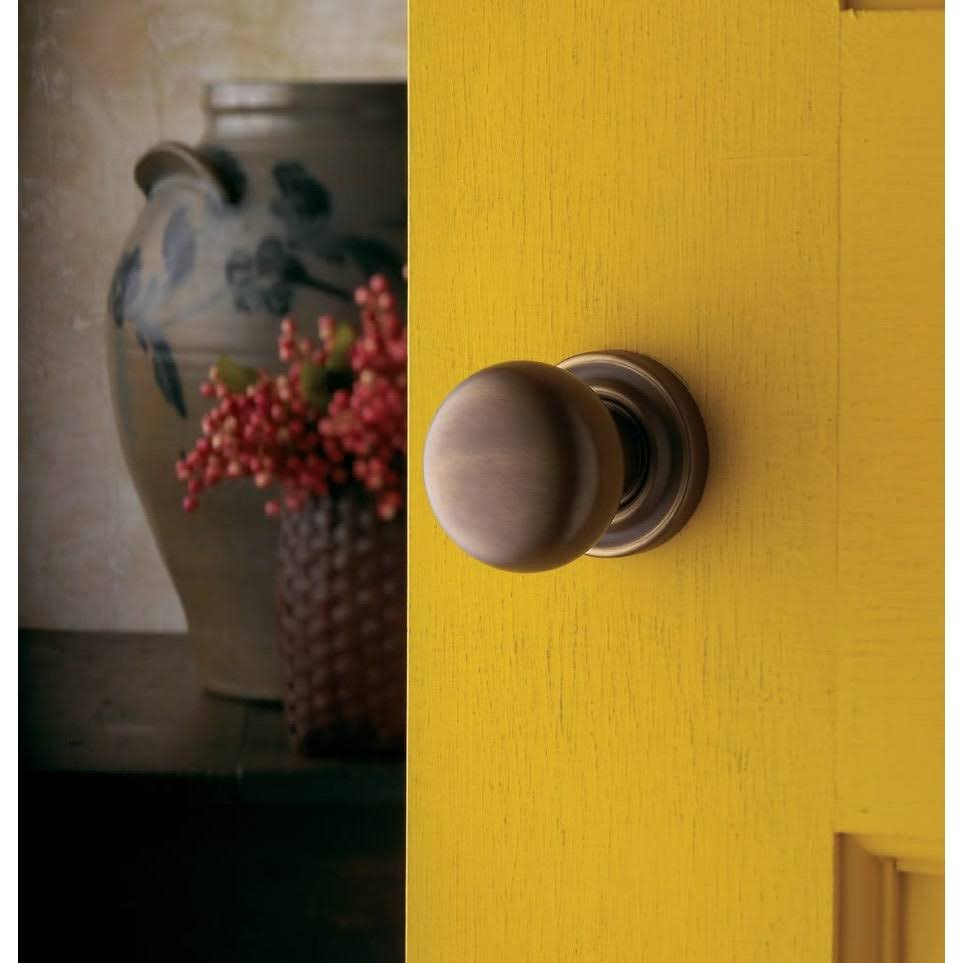 Satin Brass and Brown Pair of Knobs G924